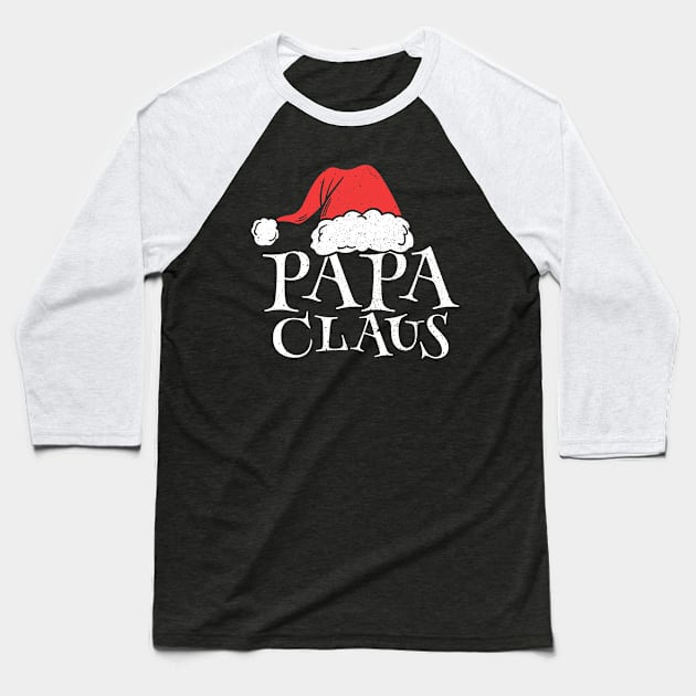 Retro Papa Claus Funny Christmas Santa Father Vintage Gift Baseball T-Shirt by Herotee